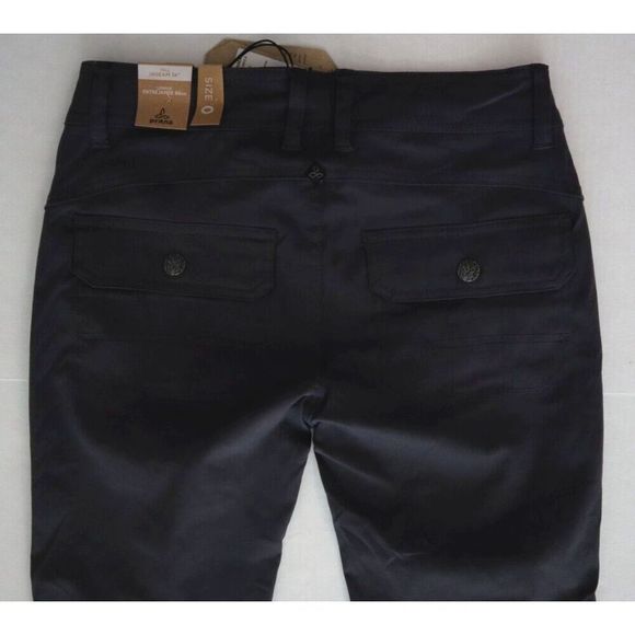 PrAna W4119TL23 Womens Sz 0 Coal Gray Halle Straight - Tall Inseam 34" Pants $89 - Picture 5 of 8